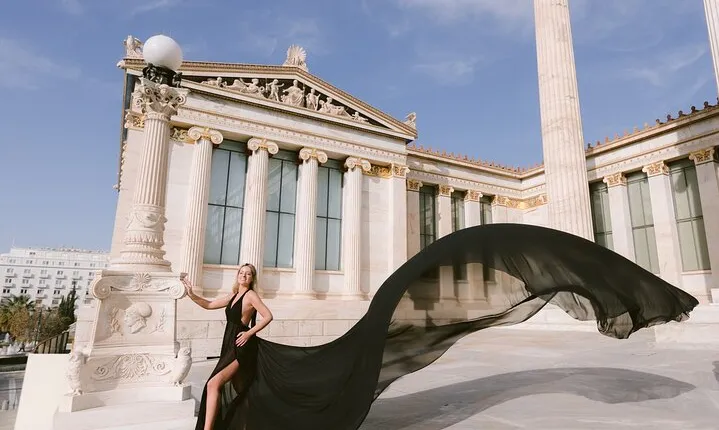 Athens Flying Dress Photo Shoot with a Professional Photographer