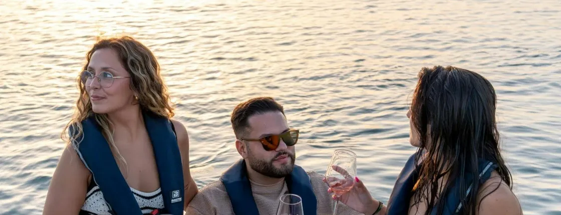 Boat tour on the Guadiana River at sunset