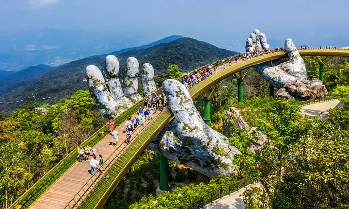 Golden Bridge & Ba Na Hills with Buffets Lunch ,2 ways cable car