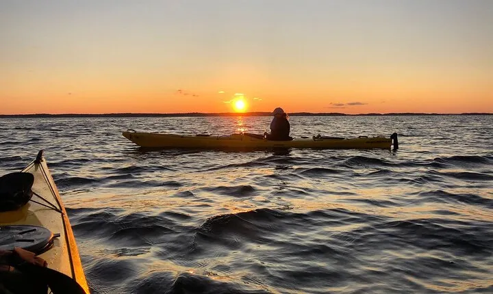 Sunset Kayak Tour in the Stockholm Archipelago + Swedish Fika