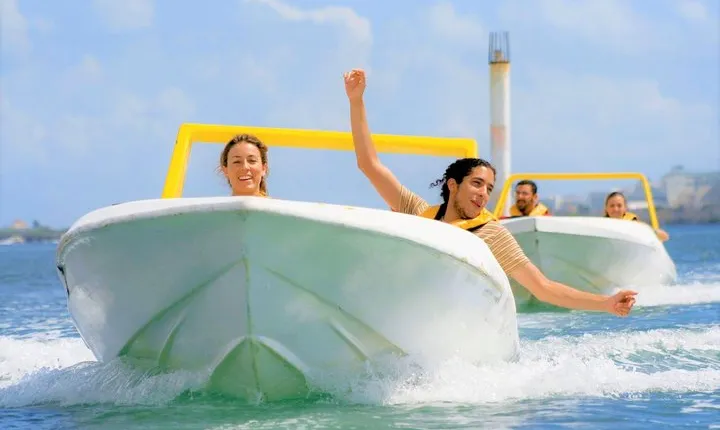 Jungle Tour Single (speed boat + snorkel ) in Cancun