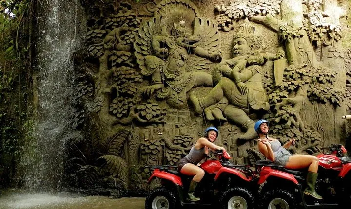 Ubud Bali ATV Ride Temple cave with White Water Rafting