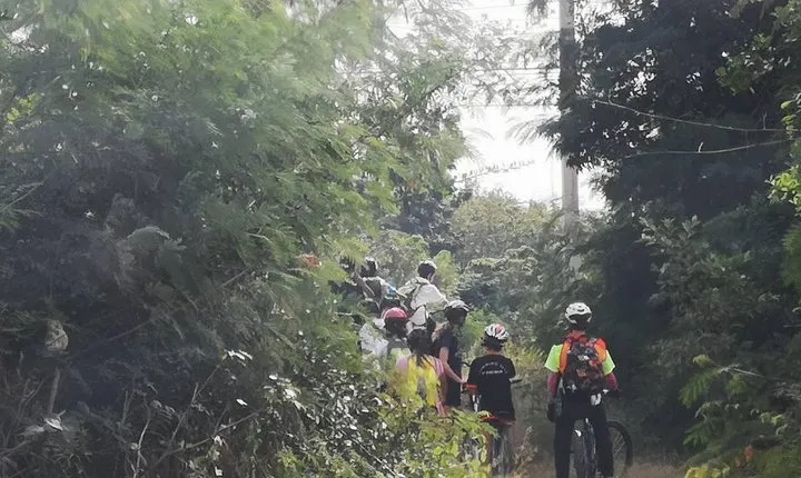 Cycling in rural Kanchanaburi area