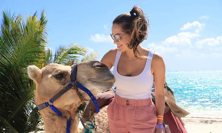 ENJOY UNIQUE CAMEL RIDE in Puerto Morelos with Transportation