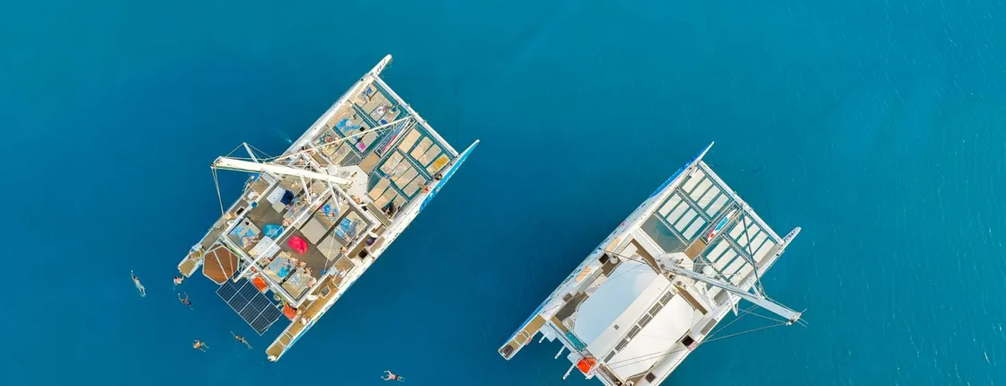Relaxing adults-only Blue Lagoon catamaran trip