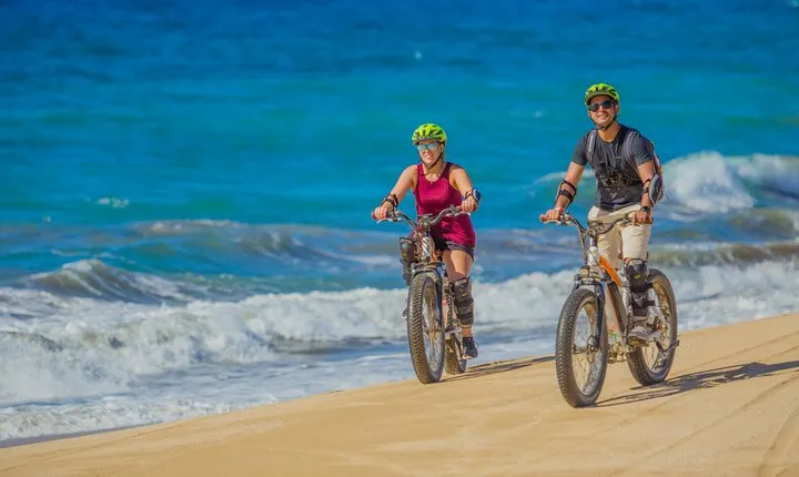 Electric Bike Beach Adventure with tequila tasting and lunch