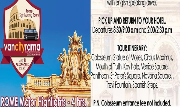 Rome Major Highlights Driving Tour