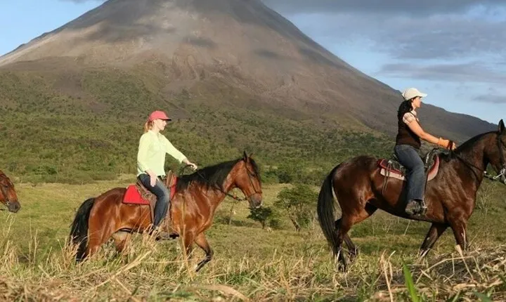 Horseback Riding at Volcano foothills and La Fortuna Waterfall