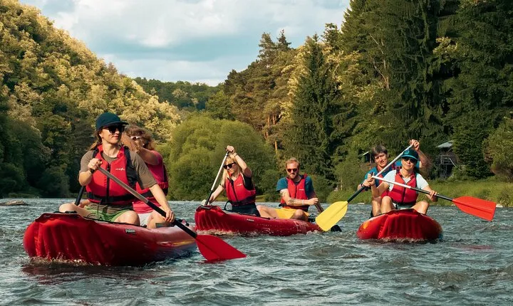 Easy Canoe Mission to the Sazava River from Prague Day Trip
