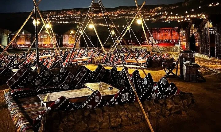 Desert Night Life in Bedouin Tent