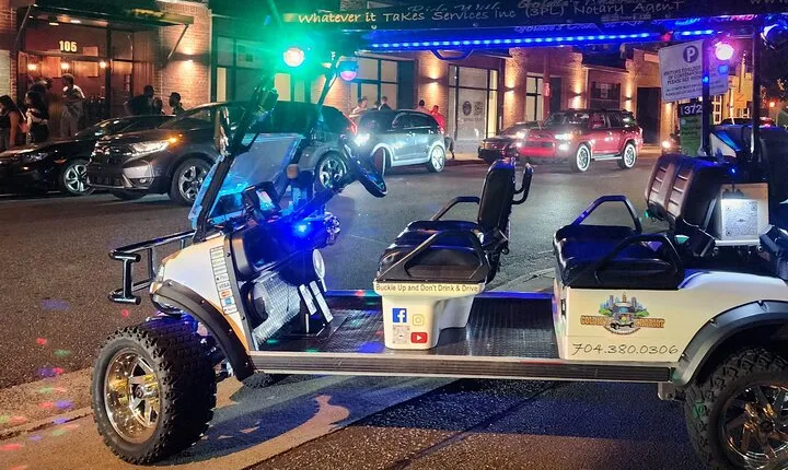Bar Crawl on a Rollin Disco Ball Golf Cart in Charlotte
