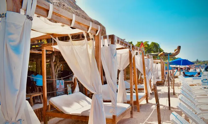 Full day At Beach Club in Playa Blanca Baru cartagena