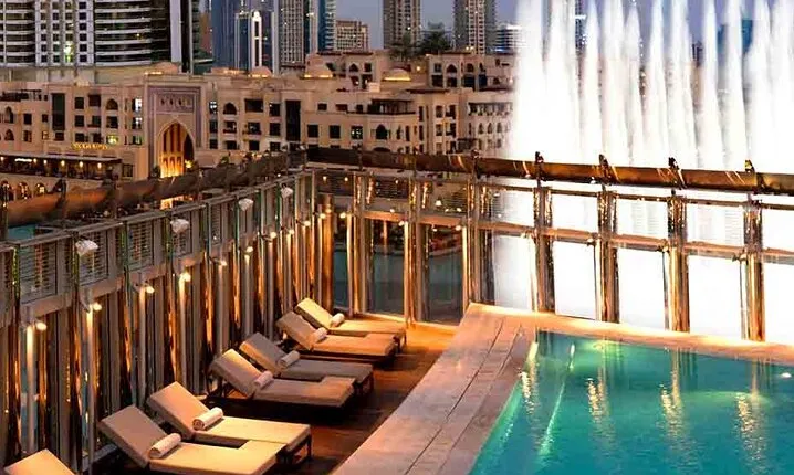 Burj Khalifa 124 Floor, Dinning, Burj Club with transfer by Luxury Lamborghini