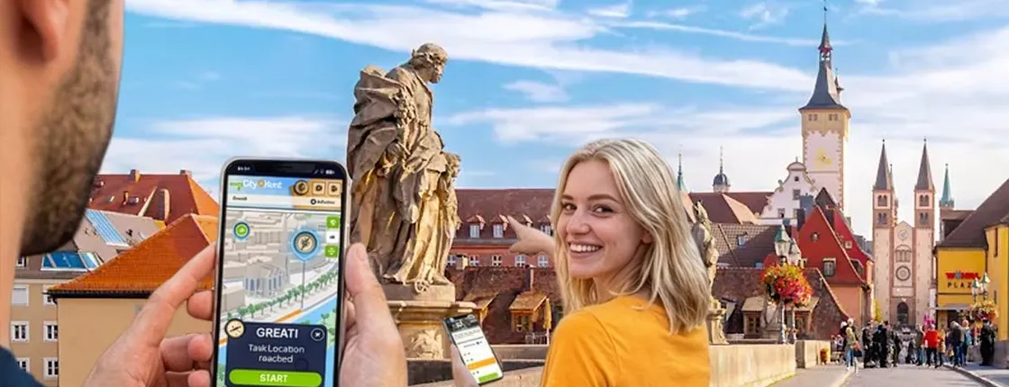 Self-guided digital scavenger hunt in Würzburg