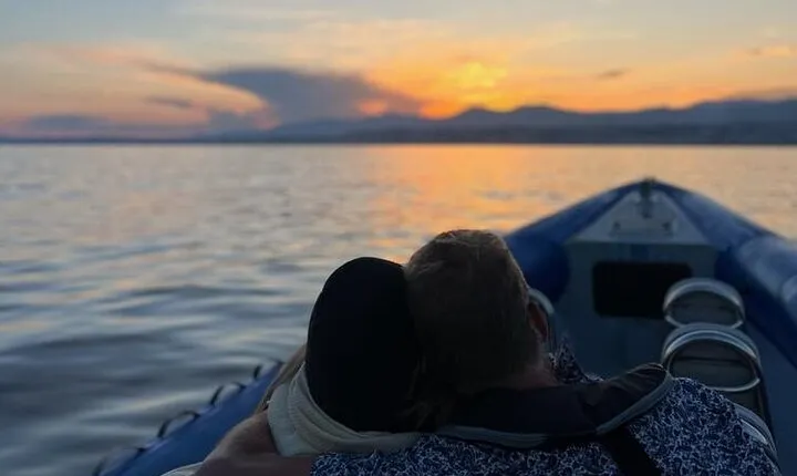Boat trip at sunset on the French Riviera