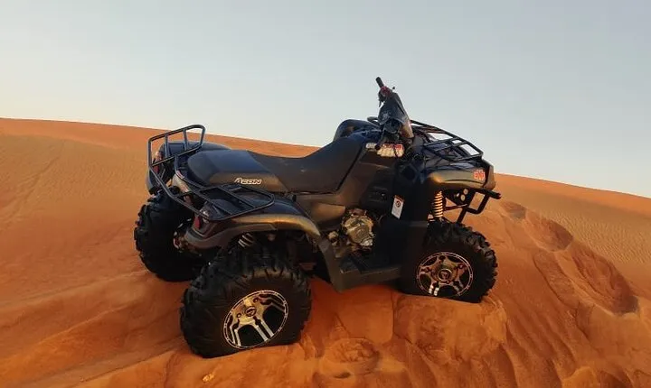 Dubai Desert Safari with ATV(optional)& Sandboarding Experience with BBQ Dinner