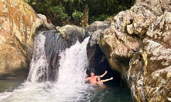 Rainforest Adventure Hike to Waterslide and waterfalls