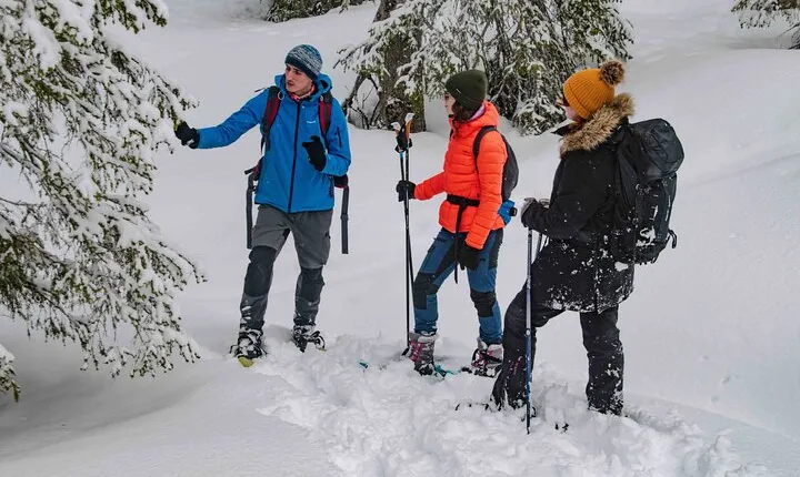 Snowshoeing Adventure with Ice-Fishing, Fire and Survival