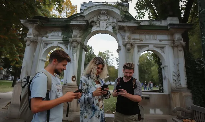 Private audio book city rally in Vienna’s Stadtpark