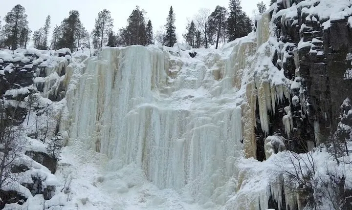 Korouoma Canyon Frozen Waterfalls
