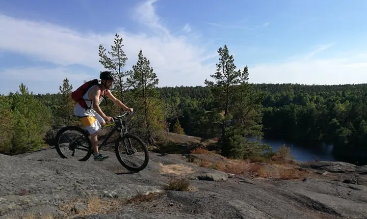 Mountain Biking Small-Group in Stockholm Forests for Beginners