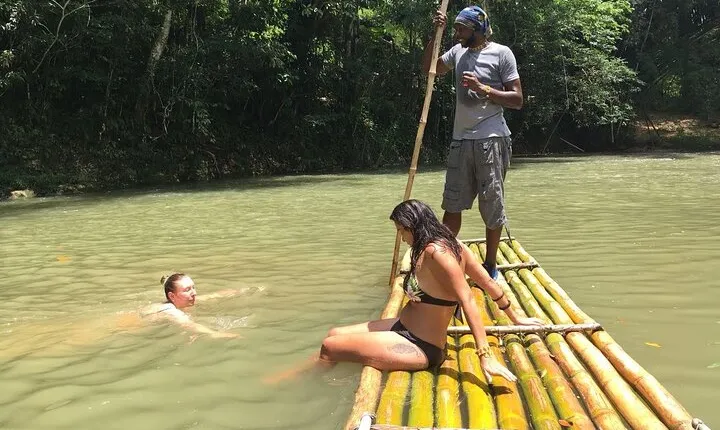 Horseback Ride, Bamboo Rafting and Bluehole/Secret Falls Tour from Montego Bay