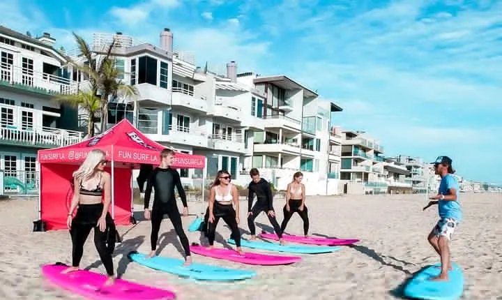 Shared 2 Hour Small Group Surf Lesson in Santa Monica