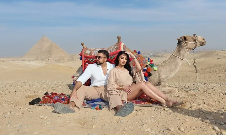 Civilization Museum, The Pyramids of Giza and Sphinx with launch