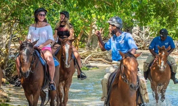 Private Horseback Riding, Swimming and Blue Hole Falls Tour