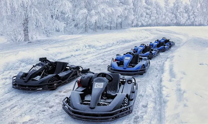 Arctic Ice Karting and Snowmobile Safari
