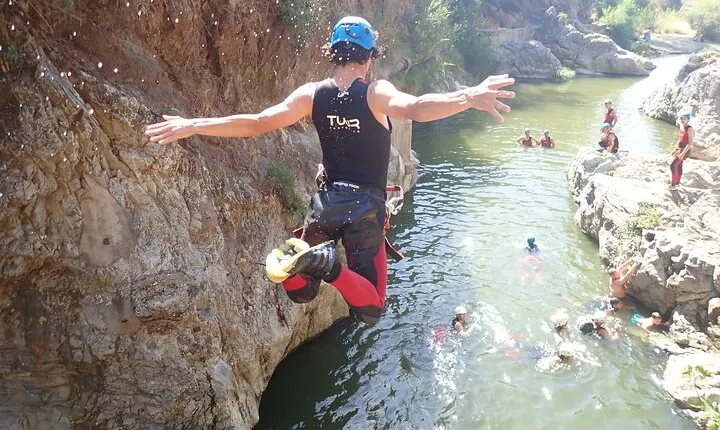 From Mijas: Guadalmina Canyon Canyoning Tour