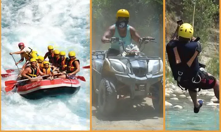  Full-Day Adventure 3 in 1 activity from Antalya to Köprülü Canyon National Park
