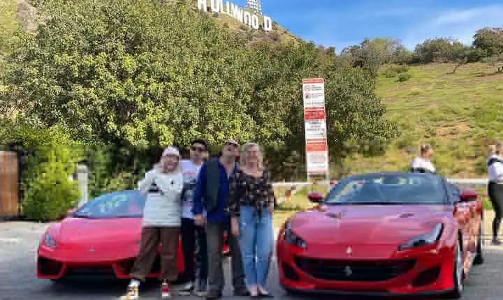 50min Driving Tour: Explore Hollywood Sign in Ferrari