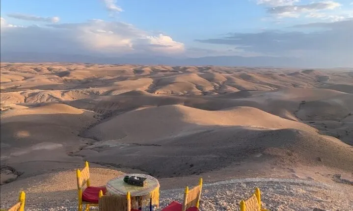 Agafay Desert, Sunset, Camel Ride And Diner