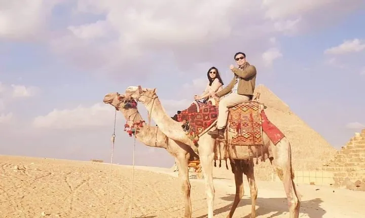 Camel or Horse riding Giza Pyramids Desert 