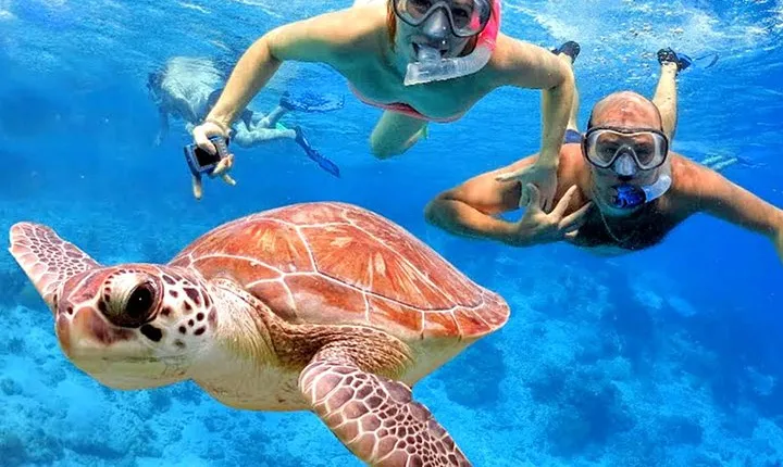 Blow Lagoon Bali Snorkeling and see Bali Bats Cave Temple