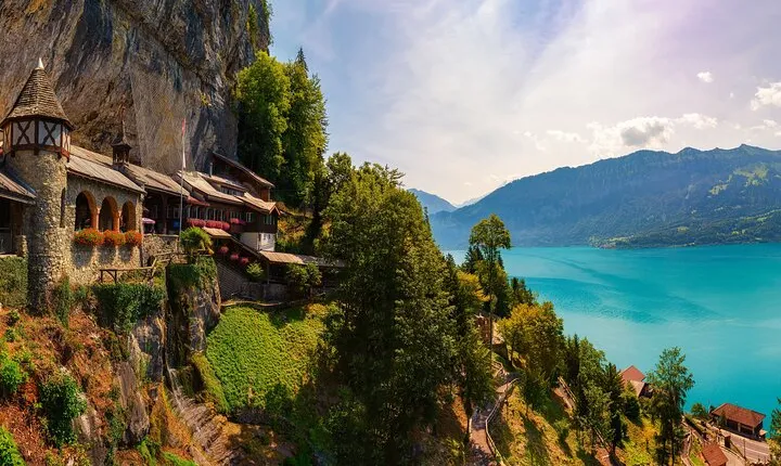 Beatus Caves, Panoramic Bridge, Nature Park Blue Lake and Lake Thun Cruise