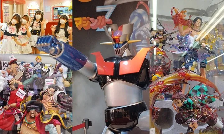 Anime shopping tour in Osaka: figures, Manga, Maid Cafe, Knife