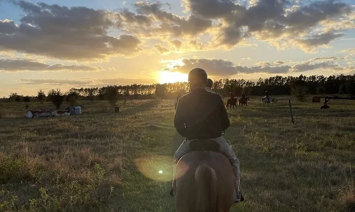 Sunset Trail Ride and Campfire Experience at Rock Springs
