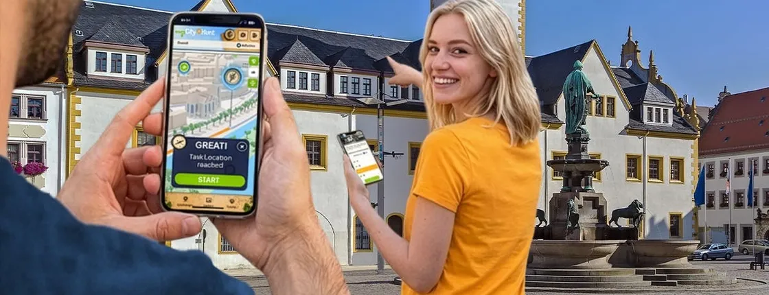 Self-guided digital scavenger hunt in Freiberg