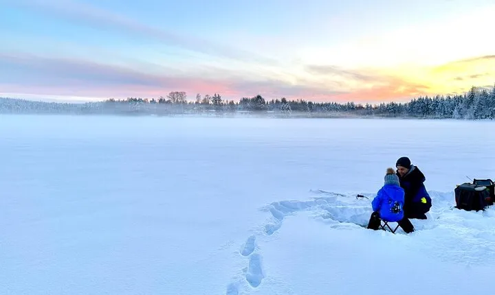 Ice Fishing on Lake Kuoksa