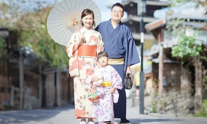Kyoto Kimono Rental Chamatsu Family Package