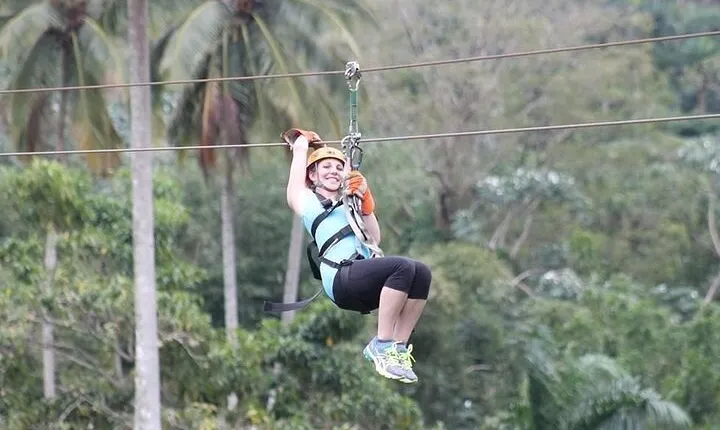 Half-Day Tour in Damajagua Waterfalls with Zipline Experience in Puerto Plata