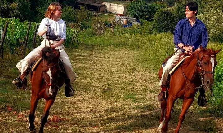 Horseback riding in the Tuscan countryside from Florence