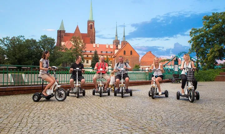The Classic E-Scooter (3 wheeler) Tour of Wroclaw - everyday tour at 6:00 pm