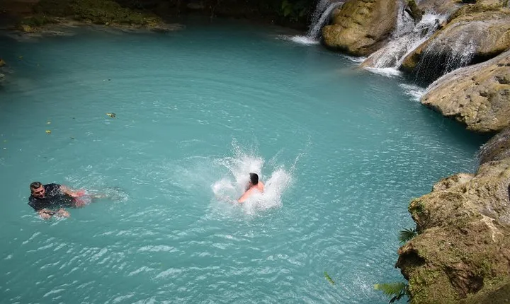 Private Blue Hole & Secret Falls Day Trip plus Shopping from Grand Palladium