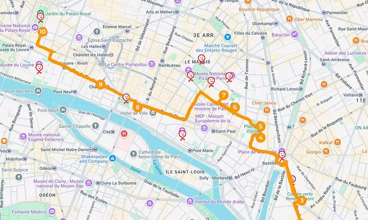 Paris - self-guided city walking tour with hidden gems!