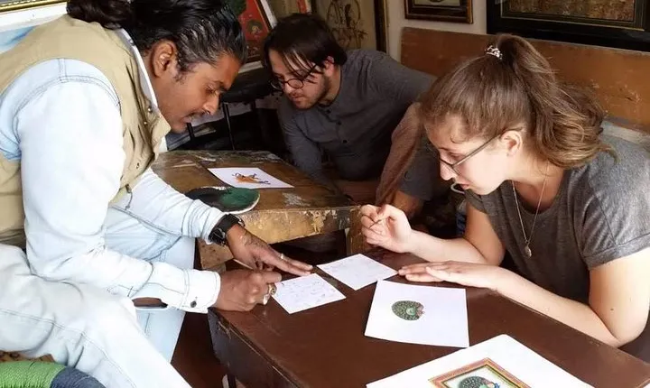 Traditional miniature painting class at Pacific Art