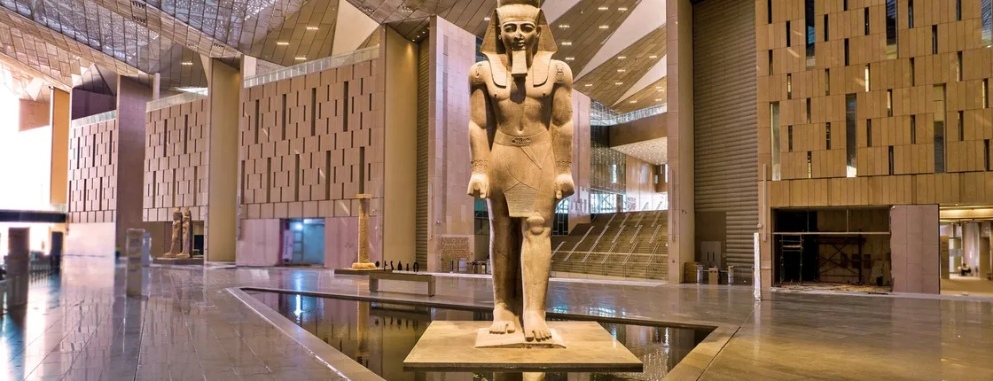The Grand Egyptian Museum and Giza Pyramids with flights from Hurghada
