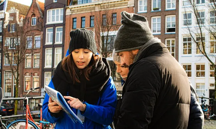 Amsterdam city center walking tour in Italian